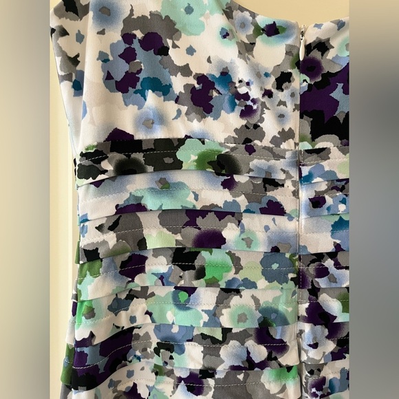 London Times White & Floral Print Polyester Dress Women’s Size 8 - Picture 2 of 16